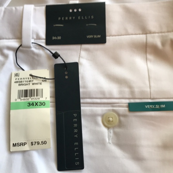Perry Ellis Men Pant White Size 34/30 - Picture 8 of 10